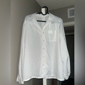 Classic White Button-Up Shirt